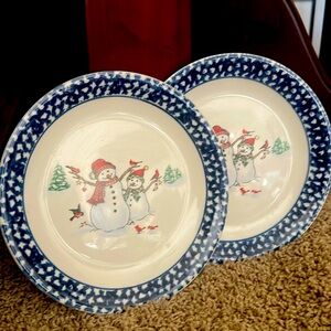 Thompson Pottery Winterland Blue retired collection - 2 salad plates